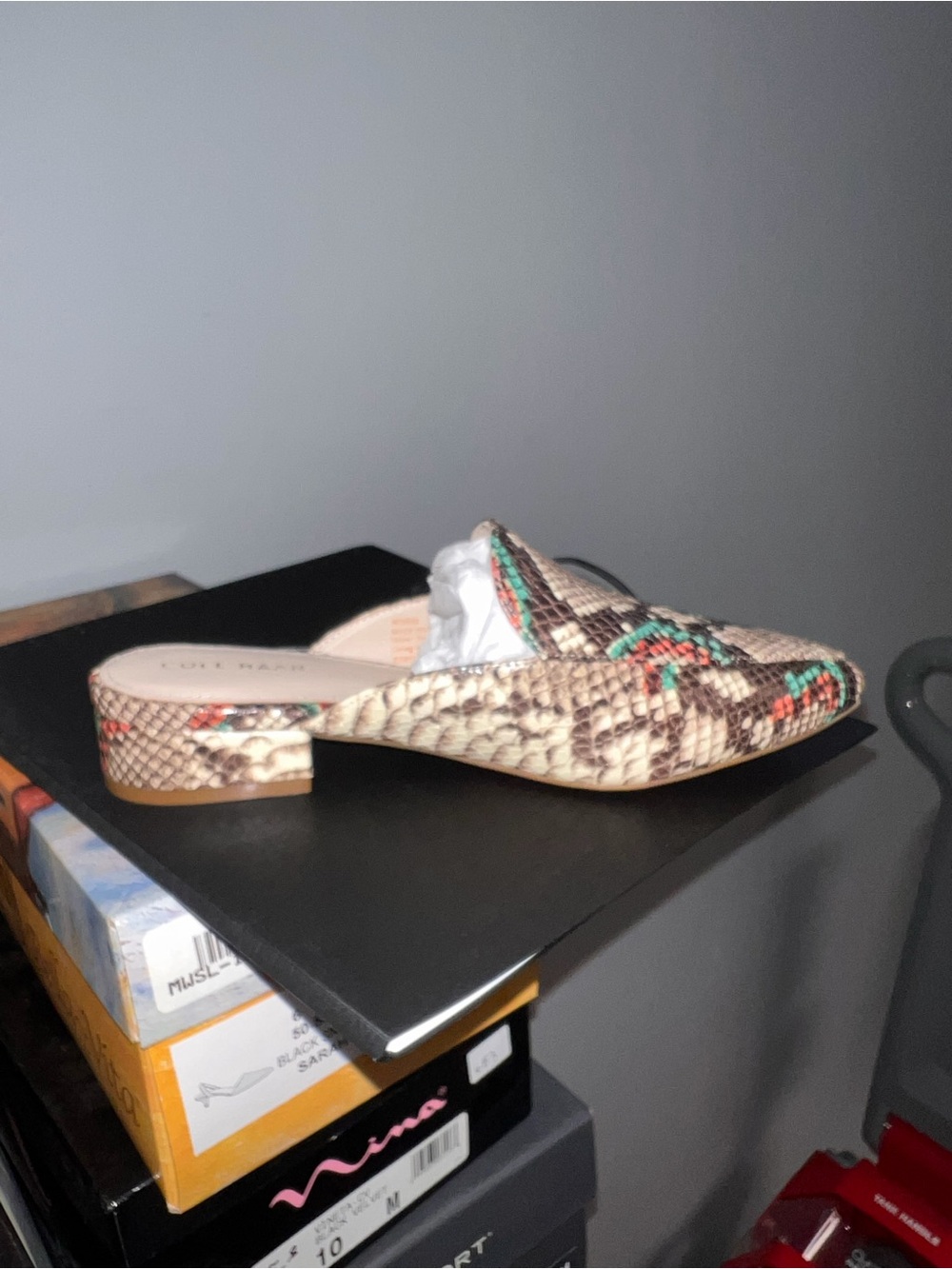 Cole Haan Piper Mule Snake Skin Womens Size 5.5 NEW WITH BOX - Picture 9 of 11